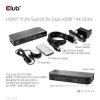 club3D KVM Switch 4K60Hz přepínač KVM HDMI dálkové ovládání 4096 x 2160 Pixel