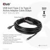 club3D USB adaptér USB 3.2 Gen1 USB-C ® zástrčka, USB-A zásuvka 10.00 m černá CAC-1538