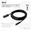 club3D USB kabel USB 3.2 Gen2 USB-C ® zástrčka, USB-B zásuvka 5.00 m černá CAC-1536
