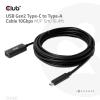 club3D USB kabel USB 3.2 Gen2 USB-C ® zástrčka, USB-B zásuvka 5.00 m černá CAC-1536