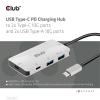 club3D USB 3.0 adaptér [1x USB-C® zástrčka - 2x USB-C®, USB 3.2 Gen 2 (USB 3.1)] Adapter USB 3.1 Typ C 0 mm