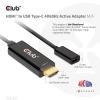 club3D HDMI / USB-C® kabel Zástrčka HDMI-A, USB-C ® zásuvka 0.22 m černá CAC-1333 HDMI kabel