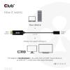 club3D HDMI / USB-C® kabel Zástrčka HDMI-A, USB-C ® zásuvka 0.22 m černá CAC-1333 HDMI kabel