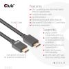 club3D HDMI kabel Zástrčka HDMI-A 5.00 m černá CAC-1375 HDMI kabel