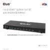 club3D HDMI Splitter 8 + 1 port HDMI rozbočovač 3840 x 2160 Pixel