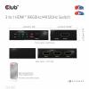 club3D HDMI Switchbox 3 porty HDMI přepínač s dálkovým ovládáním 7680 x 4320 Pixel