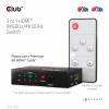 club3D HDMI Switchbox 3 porty HDMI přepínač s dálkovým ovládáním 7680 x 4320 Pixel