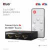club3D HDMI Switchbox 3 porty HDMI přepínač s dálkovým ovládáním 7680 x 4320 Pixel