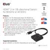 club3D HDMI Switch 2-in-1 bidirektional 2 porty HDMI přepínač 7680 x 4320 Pixel