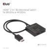 club3D HDMI Switch 2-in-1 bidirektional 2 porty HDMI přepínač 7680 x 4320 Pixel