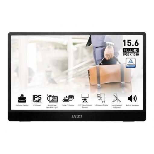 MSI PRO MP161DE E2 Přenosný monitor 40.6 cm (16 palec)1920 x 1080 Pixel, 16:9, 4 ms, IPS LCD