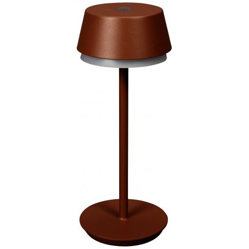 Konstsmide 7830-960 Lyon Akumulátorová stolní LED lampa 2.5 W teplá bílá, RGB terakota