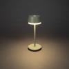 Konstsmide 7830-630 Lyon Akumulátorová stolní LED lampa 2.5 W teplá bílá, RGB zeleno-šedá