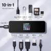 Dockcase USB-C® dokovací stanice Vhodné pro značky (dokovací stanice pro notebook): univerzální Integrovaný displej, vč. funkce nabíjení, napájení USB-C®,