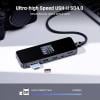 Dockcase USB-C® dokovací stanice Vhodné pro značky (dokovací stanice pro notebook): univerzální Integrovaný displej, vč. funkce nabíjení, napájení USB-C®,