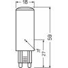OSRAM HOMELIGHTING 4058075840522 LED Energetická třída (EEK2021) C (A - G) G9 4.9 W = 60 W teplá bílá (Ø x v) 18 mm x 18 mm 1 ks