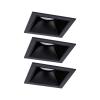 Paulmann 93125 Cole LED vestavné svítidlo, LED, 18 W, černá, sada 3 ks
