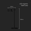 V-TAC VT-10115-B 23411 akumulátorová stolní lampa LED 3 W černá