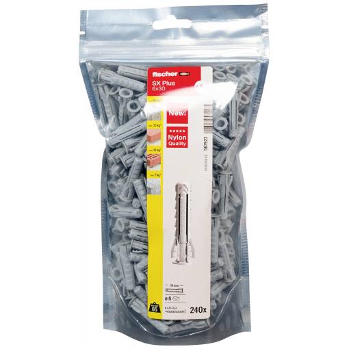 Fischer 567922 SX Plus sada hmoždinek 40 mm 6 mm 240 ks