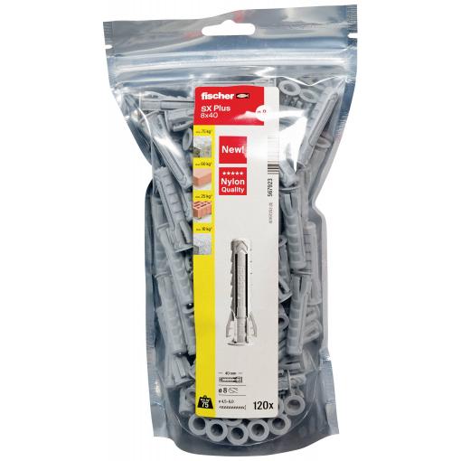 Fischer 567923 SX Plus sada hmoždinek 40 mm 8 mm 120 ks