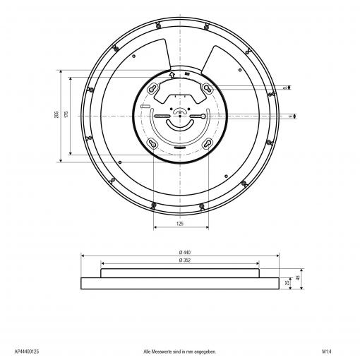 EVN AP44400125 AP44400125 LED stropní svítidlo LED bílá