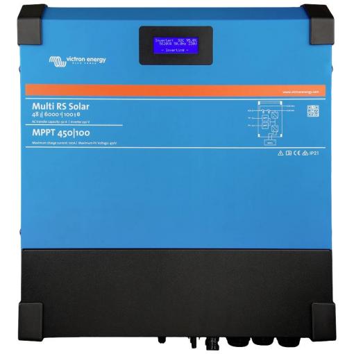 Victron Energy měnič napětí Wechselrichter / Hybrid Ladegerät Victron Multi RS Solar 48/6000/100-450/100, 5300 W, 120 V -> 230 V, zabudovaná nabíječka , USV