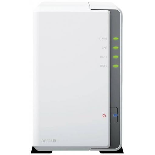 Synology DiskStation DS223J skříň pro NAS server 0 GB 2 Bay vypínač, 3x USB 3.0 hub, s podporou RAID DS223J