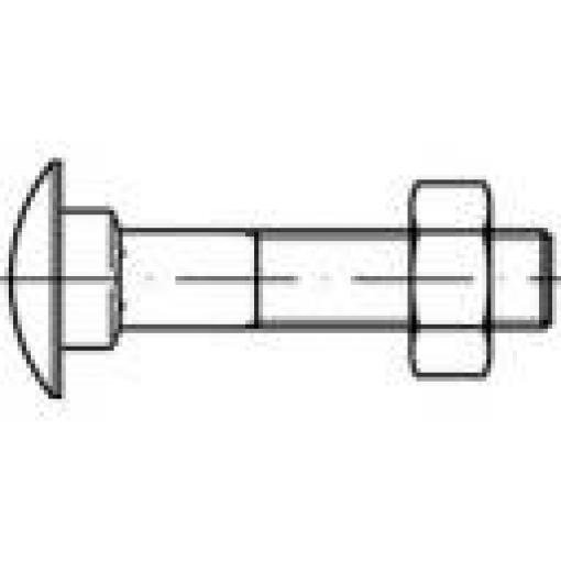 TOOLCRAFT 111197 plochý kulatý šroub M10 40 mm vnější šestihran DIN 603 ocel 100 ks