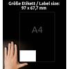 Avery-Zweckform 4782-65 univerzální etikety 97 x 67.7 mm papír bílá 65 listů trvalé inkoustová tiskárna, laserová tiskárna, barevná laserová tiskárna, kopírka,