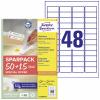 Avery-Zweckform L4736REV-65 univerzální etikety 45.7 x 21.2 mm papír bílá 65 listů přemístitelné inkoustová tiskárna, laserová tiskárna, barevná laserová