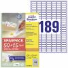 Avery-Zweckform L4731REV-65 univerzální etikety 25.4 x 10 mm papír bílá 65 listů přemístitelné inkoustová tiskárna, laserová tiskárna, barevná laserová