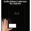 Avery-Zweckform L4744REV-65 univerzální etikety 96 x 50.8 mm papír bílá 65 listů přemístitelné inkoustová tiskárna, laserová tiskárna, barevná laserová