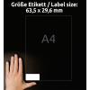 Avery-Zweckform L4737REV-65 univerzální etikety 63.5 x 29.6 mm papír bílá 65 listů přemístitelné inkoustová tiskárna, laserová tiskárna, barevná laserová