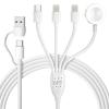 Nabíjecí kabel 4 v 1, USB-A/USB-C – USB-C, 2× Lightning, Apple Watch, 1,8 m