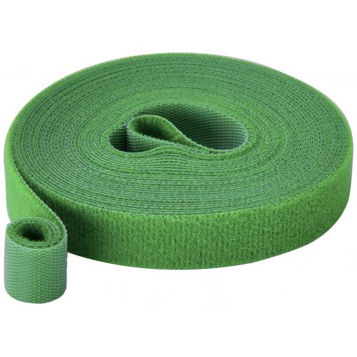 TRU COMPONENTS T24CA061 pásek se suchým zipem, ke spojování, háčková a flaušová část, (d x š) 5 m x 15 mm, zelená, 5 m