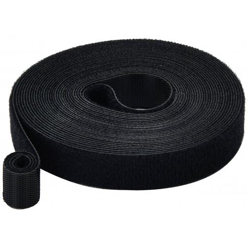 TRU COMPONENTS T24CA060 pásek se suchým zipem, ke spojování, háčková a flaušová část, (d x š) 5 m x 15 mm, černá, 5 m