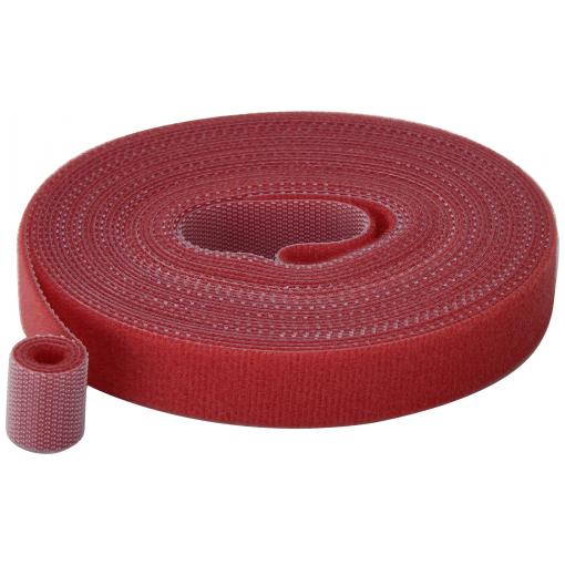 TRU COMPONENTS T24CA062 pásek se suchým zipem, ke spojování, háčková a flaušová část, (d x š) 5 m x 15 mm, červená, 5 m