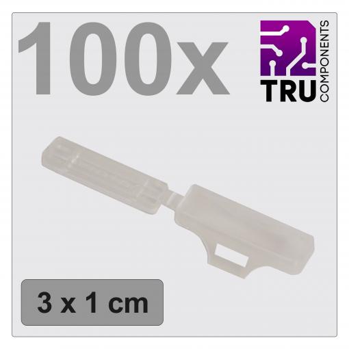 TRU COMPONENTS TC-12888596 T24CA081 ochranný štítek Potisknutelná plocha: 9.5 x 30 mm transparentní Počet markerů: 100 100 ks