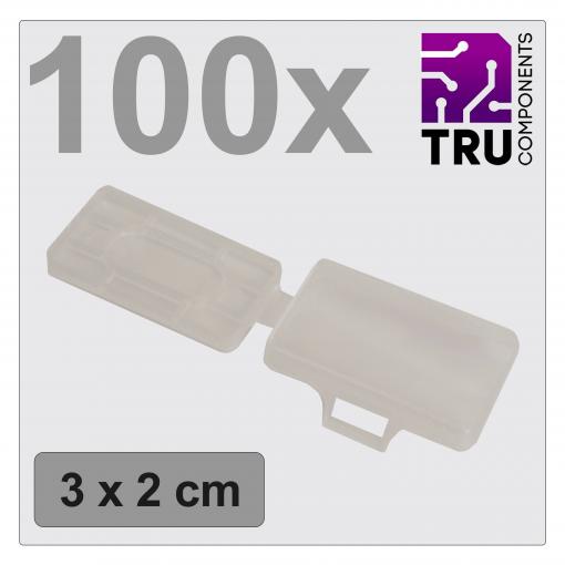TRU COMPONENTS TC-12888604 T24CA083 ochranný štítek Potisknutelná plocha: 18 x 30 mm transparentní Počet markerů: 100 100 ks