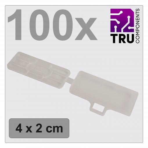 TRU COMPONENTS TC-12888608 T24CA084 ochranný štítek Potisknutelná plocha: 18 x 42 mm transparentní Počet markerů: 100 100 ks