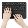 Perixx PERIBOARD-526 H DE USB klávesnice německá, QWERTZ černá USB hub, s kulovým ovládačem