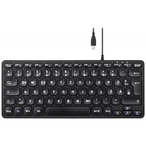 Perixx PERIBOARD-432 DE B USB klávesnice německá, QWERTZ černá
