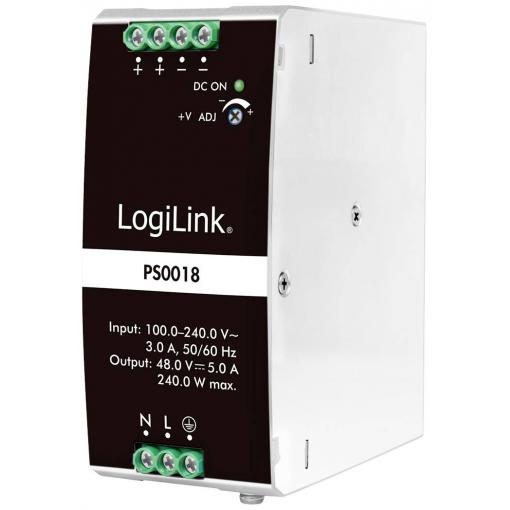 LogiLink PS0018 síťový zdroj na DIN lištu 48 V 5 A 240 W Obsah 1 ks