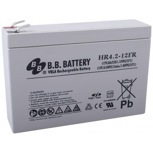 SSB Electronic SBL4.5-12LV0 149456 olověný akumulátor 12 V 4.5 Ah olověný se skelným rounem (š x v x h) 38 x 100 x 140 mm