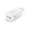 Chytrá síťová nabíječka ALIGATOR GaN, Power Delivery 65W, 2xUSB-C, 1xUSB-A, bílá