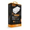 Chytrá síťová nabíječka ALIGATOR GaN, Power Delivery 65W, 2xUSB-C, 1xUSB-A, bílá