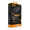 Chytrá síťová nabíječka ALIGATOR GaN, Power Delivery 65W, 2xUSB-C, 1xUSB-A, černá
