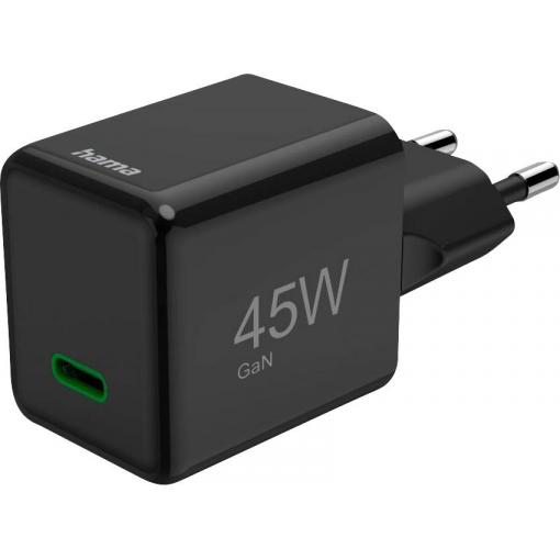 Hama USB nabíječka, USB Power Delivery (USB-PD) , 1x USB-C®, 45.00 W, Dodávka energie, černá