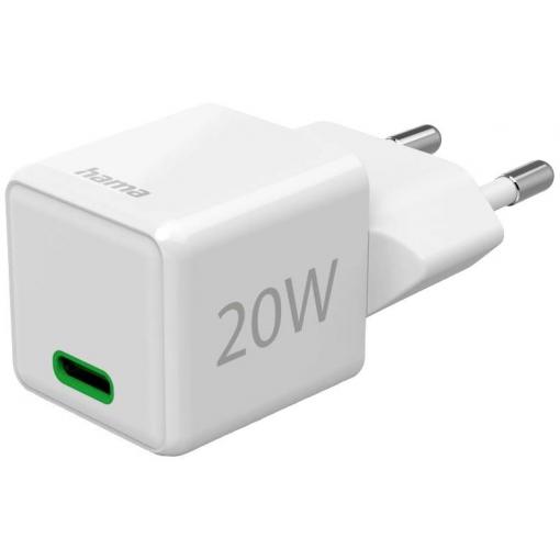 Hama USB nabíječka, USB Power Delivery (USB-PD) , 1x USB-C®, 20.00 W, Dodávka energie, bílá