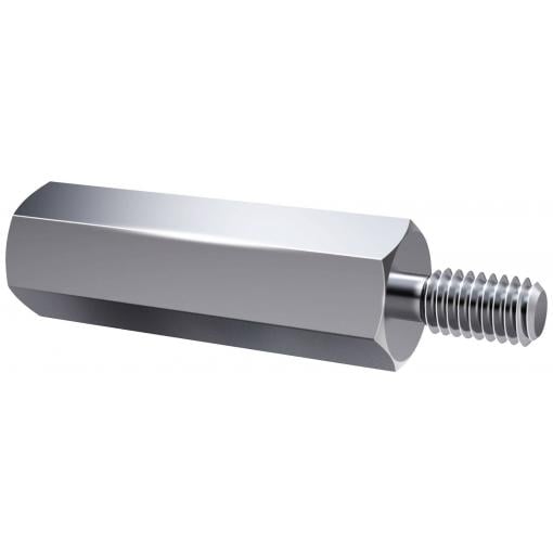 Axxatronic IA-ST-3-5,5-10 Innen-Außen distanční čep (d) 10 mm M3 x 7 M3 x 6 ocel pozinkované 1 ks